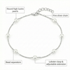 Elegant Pearl Charm Anklet in 925 Sterling Silver