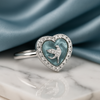 Silver Heart Bird Ring