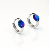 Solitaire Bali Earrings with Dual-Tone Stone
