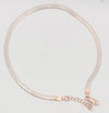 Dual-Design Italian Snake Silver Anklet with Champagne Gold Polish | 925 Sterling Silver