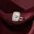 Silver Rectangle Heart Ring