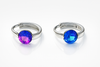 Solitaire Bali Earrings with Dual-Tone Stone