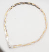 Italian Three-Tone Silver Anklet – Braided Elegance