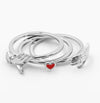 Triple Band Heart’s Embrace Ring – Symbol of Connection