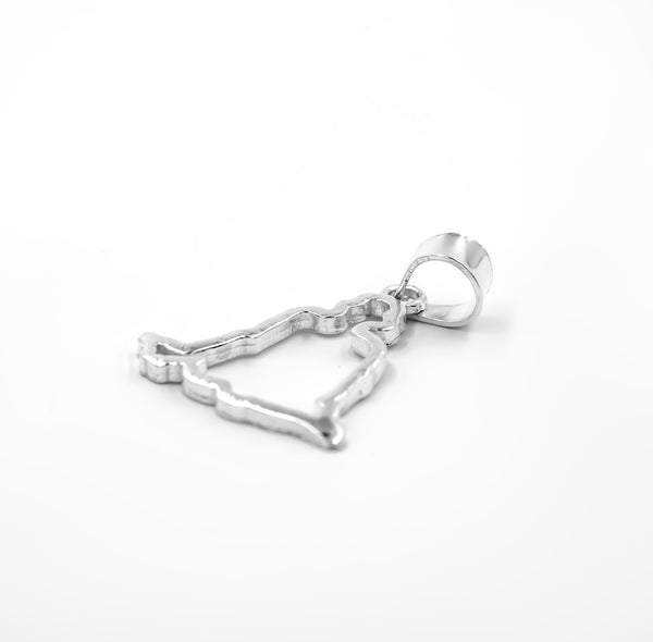 925 Sterling Silver Swami Samarth Pendant, Matte Oxidized Finish