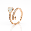 Heart Grace Ring with Mother of Pearl