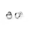 Twisted Circle Zirconia Stud