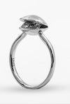 Silver Dome Solitaire Ring – Modern Minimalist