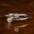 Two Dancing Stone Silver Ring