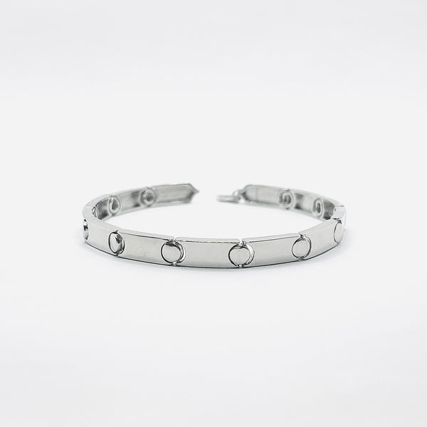 Mirror Finish Silver Gents Bracelet