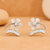 Mother of Pearl Floral Curve Stud