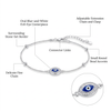 Celestial Blue Evil Eye Silver Anklet