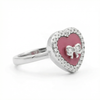 Pink Heart Bow Ring