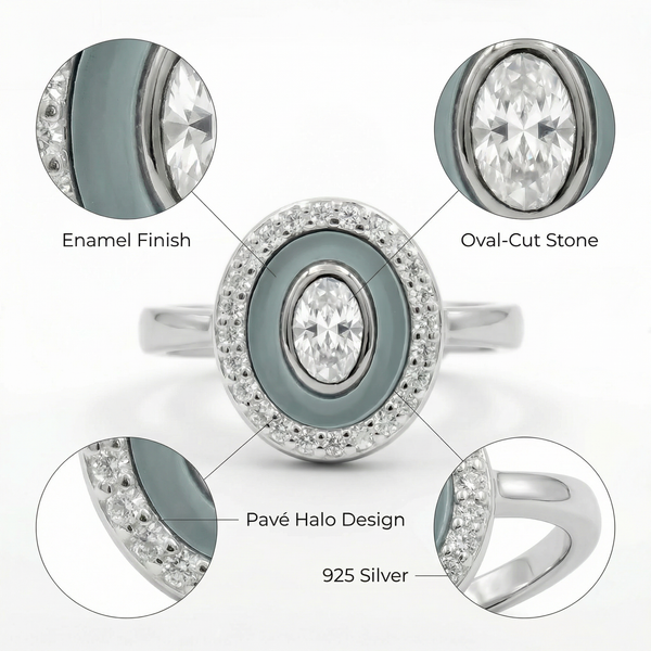 Oval Halo Ring – Classic Radiance