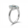 Silver Marquise Halo Ring – Timeless Sparkle