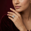 Silver Marquise Halo Ring – Timeless Sparkle