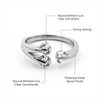 Three Dancing Stone Ring