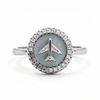 Sky Charm MOP Aeroplane Ring