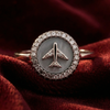 Sky Charm MOP Aeroplane Ring