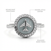 Sky Charm MOP Aeroplane Ring