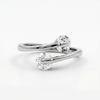 Two Dancing Stone Silver Ring