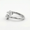 Two Dancing Stone Silver Ring