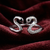 Silver Twin Swan Zirconia Open Ring – Grace in Harmony