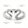 Silver Twin Swan Zirconia Open Ring – Grace in Harmony