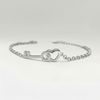 Silver Heart & Key Zirconia Bracelet – Unlock Love