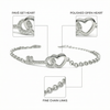 Silver Heart & Key Zirconia Bracelet – Unlock Love