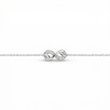 Silver Infinity Symbol Bracelet with Zircon Accents