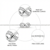 Silver Infinity Symbol Bracelet with Zircon Accents