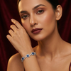 Silver Sapphire-Blue Zirconia Bracelet – Regal Sparkle