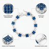 Silver Sapphire-Blue Zirconia Bracelet – Regal Sparkle