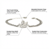 Silver Swan Bracelet with Sparkling Zirconia
