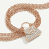 Dual-Tone Rose Gold & Silver Bag Charm Bracelet