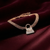 Dual-Tone Rose Gold & Silver Bag Charm Bracelet
