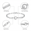Silver LOVE Charm Adjustable Bracelet with Key Design