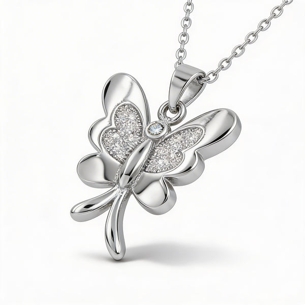 Wings of Grace Butterfly Necklace – 925 Sterling Silver