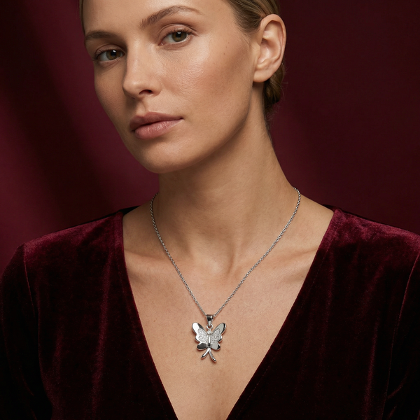 Wings of Grace Butterfly Necklace – 925 Sterling Silver