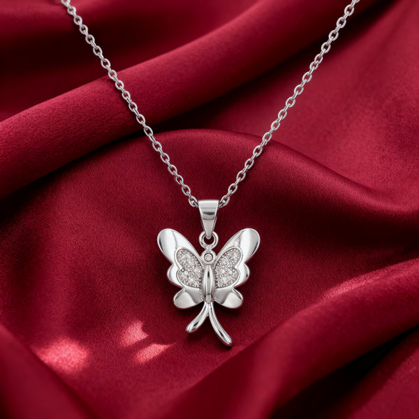 Wings of Grace Butterfly Necklace – 925 Sterling Silver