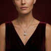 Eternal Grace Necklace – 925 Sterling Silver Pearl Drop with Sparkling Halo
