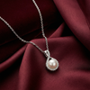 Eternal Grace Necklace – 925 Sterling Silver Pearl Drop with Sparkling Halo