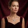 Radiant Double Heart Necklace – 925 Sterling Silver Charm with Flexible Big Heart Design