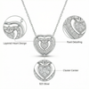 Radiant Double Heart Necklace – 925 Sterling Silver Charm with Flexible Big Heart Design