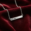 “With You” Bar Necklace | 925 Sterling Silver with Mother of Pearl