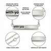 “With You” Bar Necklace | 925 Sterling Silver with Mother of Pearl