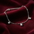 Stylish Zircon Charm Anklet in 925 Sterling Silver