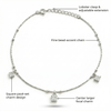 Stylish Zircon Charm Anklet in 925 Sterling Silver