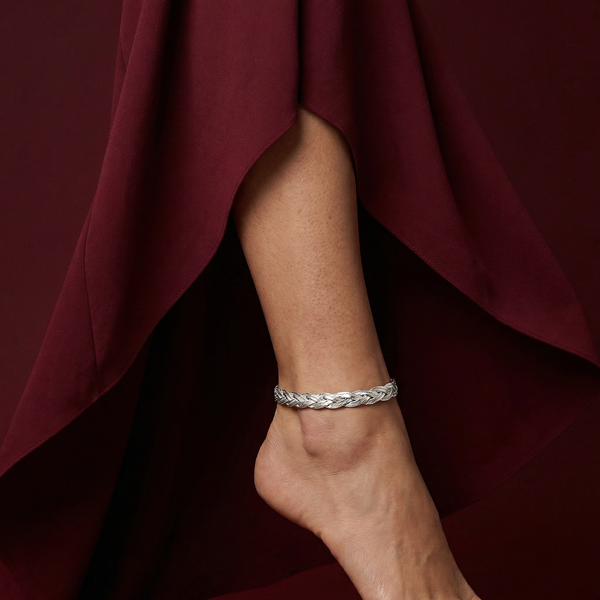Italian Stylish Anklet – 925 Sterling Silver